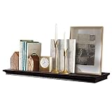 AHDECOR Deep Floating Shelves Display Ledge Shelf with Invisible Blanket, 36 in, Espresso Brown