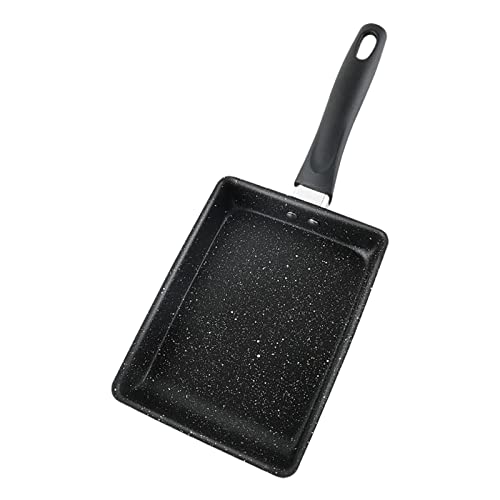 Egg pan para omelette japonés sartén rectangular con mango de plástico 2