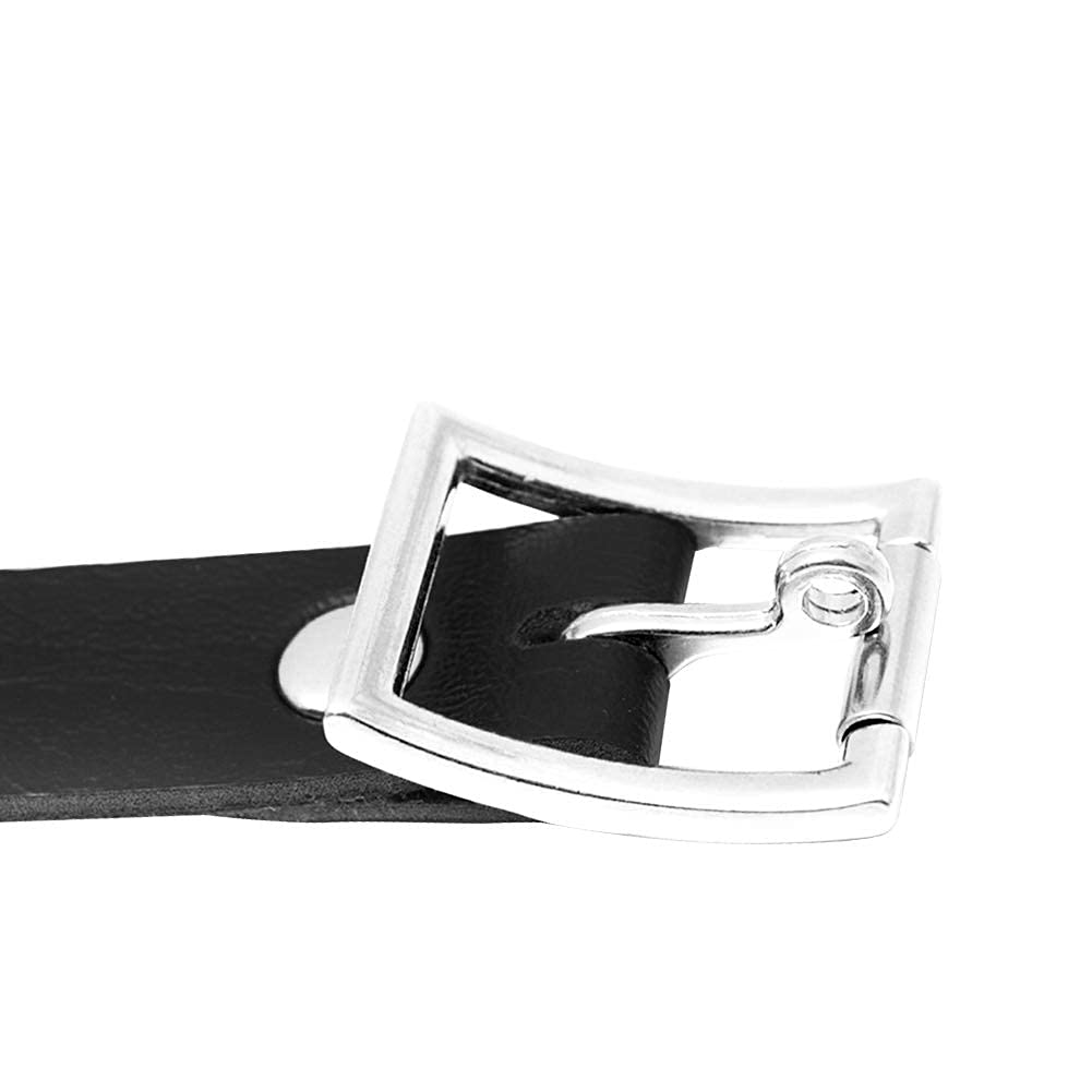 SXOVO Cabeza de caballo de cuero Gag Bondage Correas con cierre de latón Boca Gag Ball Bondage Sistema de sujeción Juguete sexual (Negro)