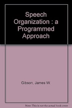 Paperback Speech organization: A programmed approach Book