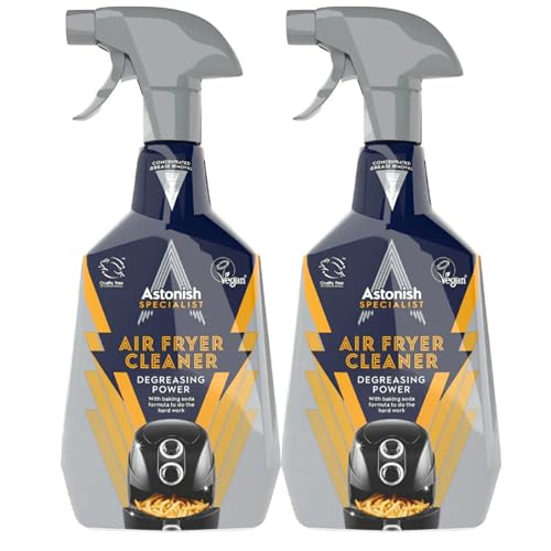 Two Bottles Of Astonish Specialist Air Fryer Cleaner Spray