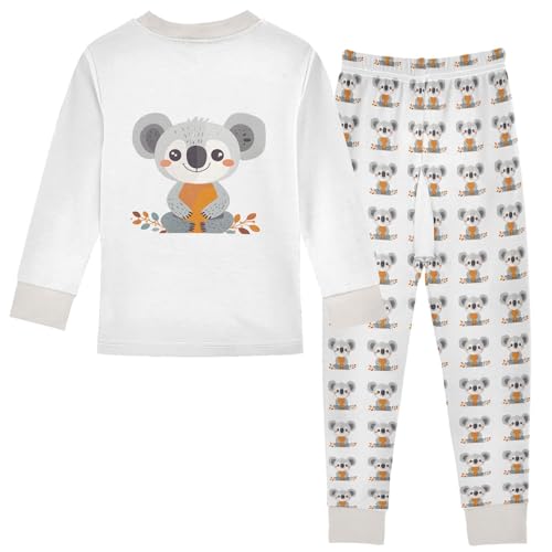 Cartoon Pajamas Set Cute Koala Long Sleeve PJs Cotton Jammies Sleepwear Top and Pants2