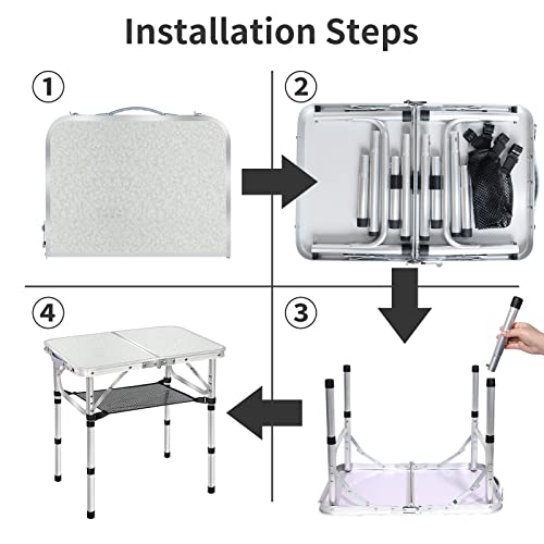 Small-Folding-Camping-Table-3-Heights-Adjustable-Portable-Folding-Camp-Table-2Ft-24L-x-16W-Aluminum-Foldable-Picnic-Table-with-Mesh-Layer-White-Folding-Table-for-Outdoor-Indoor-Beach-BBQ
