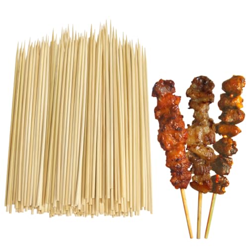 JapanBargain 4114, BBQ Bamboo Skewers for Grilling Shish Kabob Grill Fruit Corn Chocolate Fountain Cocktail Picks Long Toothpicks for Appetizers, 8 inch, 100 pcs
