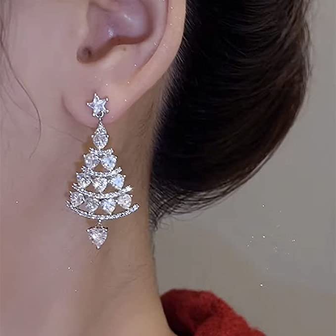Boucles d'oreilles triangle pour femmes et perles nacrées pendantes - 3