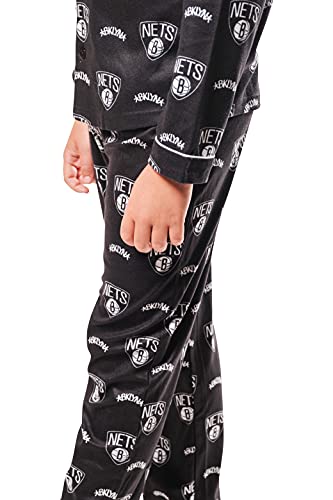 Image of Ultra Game Youth NBA Official 2-Piece Super Soft Button Down Pajamas Set