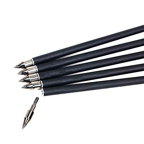 Kikzok 12 Pack Crossbow Bolts Carbon Arrows,16/18/20/22 Inch Hunting Archery Bio Crossbow Arrows With Moon Nocks, Removable Arrowhead Tips (16 Inch) #TOP6