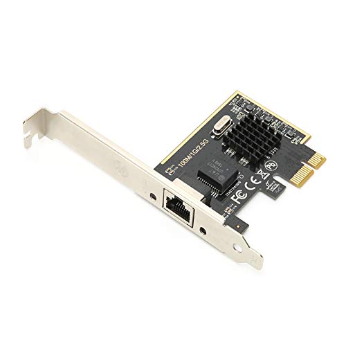 Tarjeta de red Gigabit para RTL8125, 2.5G, PCIE a Ethernet 2500Mbps con puerto RJ45 para computadora de escritorio, modo half duplex miniatura 1