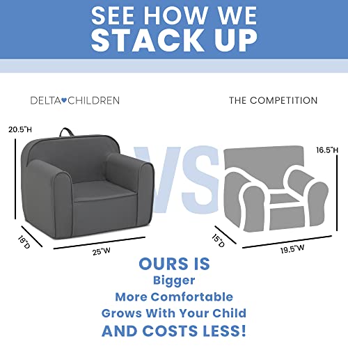 Delta Children Cozee Chair For Kids For Ages 18 Months And Up, Dark Grey #TOP2