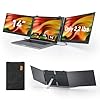 Extensor de pantalla triple para portátil de 14 pulgadas, pantallas FHD ultrafinas de 1080P para laptop, extensor de monitor triple de solo 2.2 libras para portátiles de 13.3 a 17.3 pulgadas, monitor