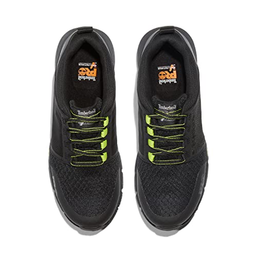 Timberland PRO Timberland PRO Men's Radius Composite Safety Toe Industrial Athletic Work Shoe, Black/High-Viz, 10 M