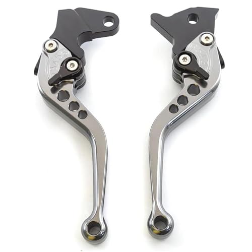 YUQUDGELKY Für Aprilia SX125 SX 125 2021 2022 2023 2024 Motorradzubehör Kurz/Lang Einstellbare Bremskupplungshebel(GRAU,147 mm)
