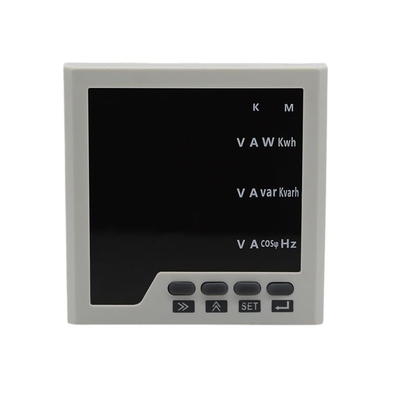 Multifunction Power Meter A V W kWh cos Hz VAR Panel Meter with RS485 Communication Modbus-RTU Protocol with 3 pcs Current CT (Color : AC0-250A, Size : 80 * 80mm)