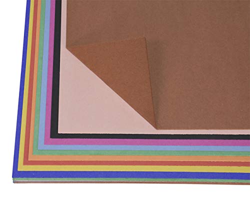 School Smart Railroad Board, 4-Ply, 22 X 28 Inches, Assorted Colors, 100 Boards - 1485740 #TOP2