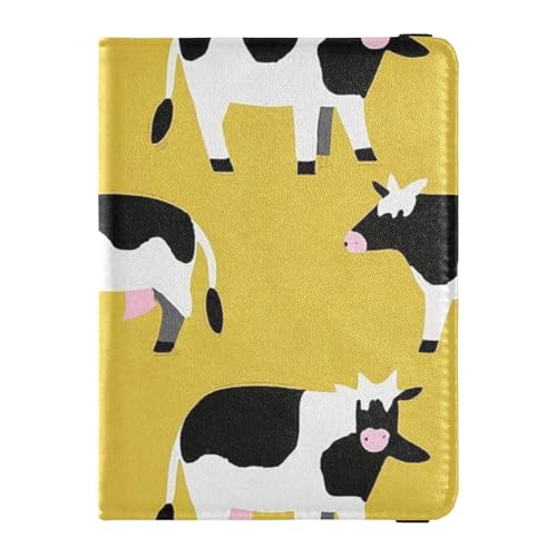Cartone animato Carino bianco nero pelle di Mucca decorativo impermeabile porta passaporto Portafoglio Combo Documento Organizer Holder Accessori Impermeabile carino e