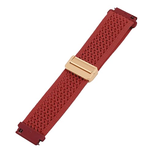 Image of ACM Watch Strap 20mm compatible with Compaq Q Watch Smartwatch | Woven Braided Magnetic Adjustable Luxury Belt Band