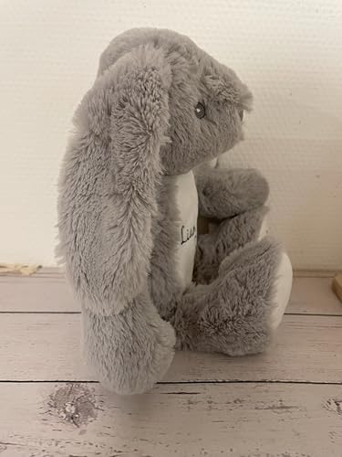 mamir home Geburtsgeschenk Baby Jungen & Mädchen | Hase Kuscheltier personalisiert mit Name & Geburtsdaten I 34cm I Geschenkidee zur Geburt I Taufe