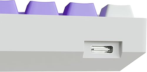 Miniatura 5 de KRAKEN KEYBOARDS Purple Cloud Edition Kraken Pro 60 Teclado mecánico para juegos 60% intercambiable en caliente blanco y morado para juegos en PC,