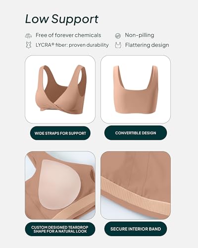 Image of PAVOI ACTIVE Two Ways Twist Sports Bra for Women - Customizable Coverage Convertible Twist Front & Back Workout Bra, FlexFlow
