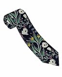 KWSAAHU Men's Silk Necktie Fashion Vintage Tie Suitable for Daily Life Work Birthdays Weddings and Parties, Elegant Accessories for Men Father Husband Friends - Panda