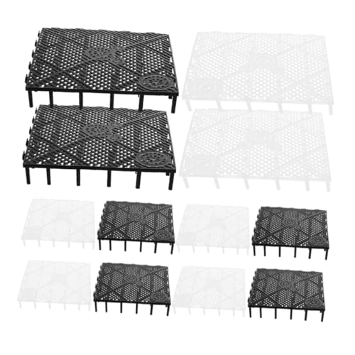 HAPINARY 12個 魚 タンク 底 フィルター プレート 水槽 グリッド 仕切り 魚 タンク 仕切り プラスチック 魚 タンク 底 フィルター トラスチック 水槽 仕切り 水槽 仕切り プレー