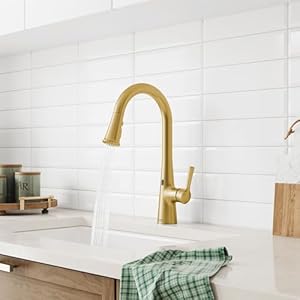 American Standard 7441381.GN0 Southport Touchless Pull-Down Kitchen Faucet with Sprayer, 1.8 GPM, Brushed Cool Sunrise (Gold) American Standard 7441381GN0 Southport Touchless Pull Down Kitchen Faucet with Sprayer 18 GPM Brushed Cool Sunrise Gold