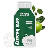ESW Beauty Green Reset Anti-Aging Korean Face Mask – Vitamin C, Hyaluronic Acid & Kale for Collagen Support, Smooth Skin & Hydration – Skincare Gifts for Women