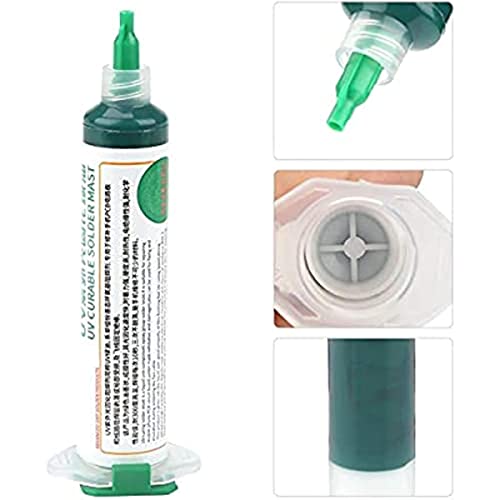 Ezweiji 2 Pcs Pcb Uv Curing Solder Mask Ink, Uv Curable Solder Mask Soldering Pcb Bga Repair Green Paint, Pcb Solder Resist Ink #TOP1