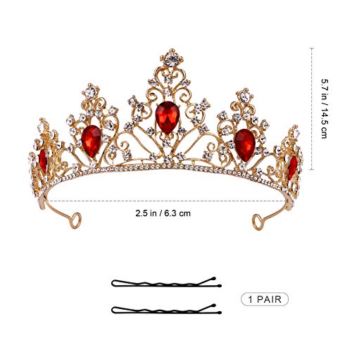 Minkissy 155600P9WJIPJNYM Gemstone Crown Crystal Rhinestone Tiara Crown Queen Princess Pageant Crown Tiara Hair Accessory thumb #3