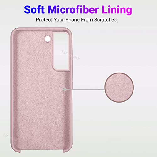Image of LIRAMARK Liquid Silicone Soft Back Cover Case for Samsung Galaxy S22 Plus (Pink)
