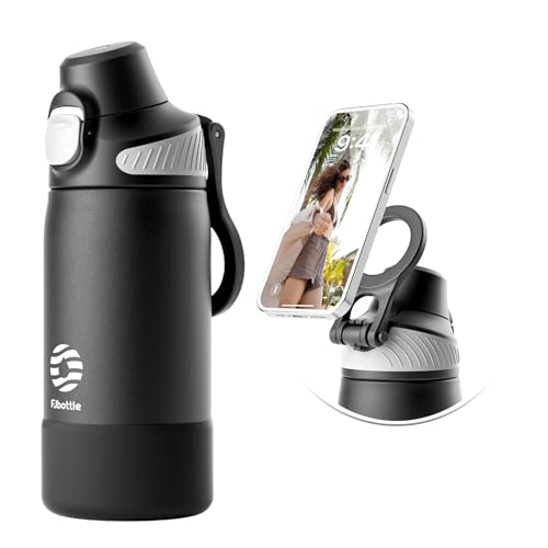 Fjbottle Botella de Agua Acero Inoxidable - Apertura en 1 clic/asa imantada porta-móvil Termo - Botella Termica 1L/700/600ml Sin BPA/Sin Fugas