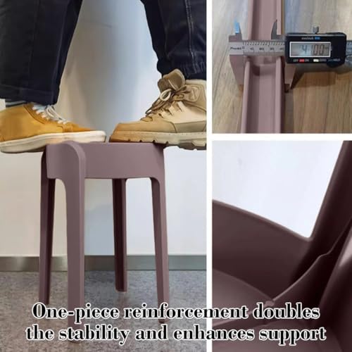 Image of The Artment Mix Tivo Set of 3 Plastic Stool Modern Multipurpose Stool with Anti-Slip Base | Lightweight Waterproof PP Stool for Bathroom, Kitchen, Balcony & Living Room | Use for Home & Office