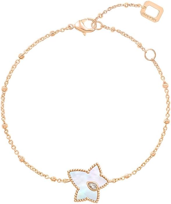 LOLA ROSE Exquisite Malachite Bead Bracelet - Adjustable Long Chain, Unique Octagon Design with Synthetic Cubic Zirconia LR80040