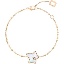 LOLA ROSE Exquisite Malachite Bead Bracelet - Adjustable Long Chain, Unique Octagon Design with Synthetic Cubic Zirconia LR80040
