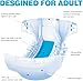 Landofgenie Diaper Adult Incontinence Underwear High Absorbency Plain White Diapers with Tabs 10 Pieces (Medium 28