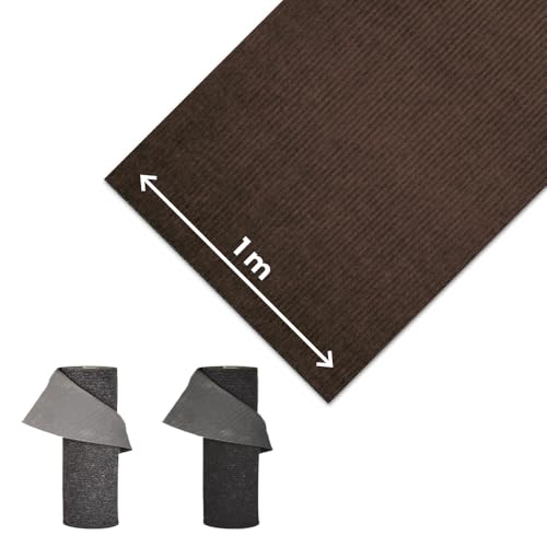 Olivo.shop   Alfombra antideslizante para entrada al metro, multiusos, para entrada interior y exterior, rollo de alfombra efecto moqueta, por metros, trágico, marrón (1 x 3 m)