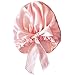 Produktbild Fliyeong  1 STÜCKE Damen Silk Cap Weiche Nachtschlaf Hut Haar Abdeckung Bonnet Dry Hair Cap für Haushalt Rosa Kreative und Nützliche