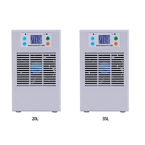 Yosooo 100-240V Fish Tank Water Cooling Heating Machine Thermostat for Aquarium, Aquarium Water Chiller with Pump Kit Fish Tank Chiller Water Cooling Machine Shrimp Tank Water Cooler (20L)