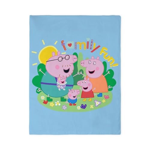 CafePress Peppa Pig: Family Fun Twin Duvet Cover, Printed Comforter Cover, Unique Bedding,