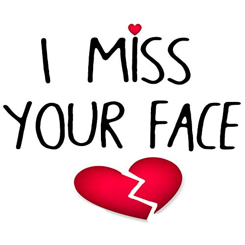 I Miss You Gifts Large 13 Inch Teddy Bear I Miss Your Face- Cute Unique Long Distance Relationships Gift, Friend, Couples, Relationship, Boyfriend, Girlfriend, I'm Sorry, For Her, Him #TOP1