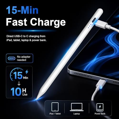 HATOKU Stylus Pen for Apple iPad 2018-2026 Magnetic for Note-Taking Drawing - 1