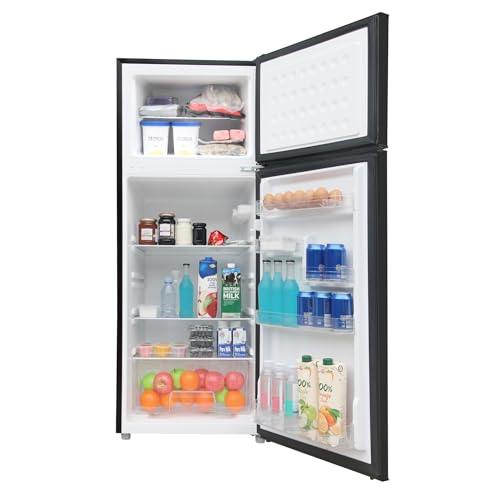 ARCTIC CHEF ACFR741BLACKAMZ6COM Apartment Size-Top Freezer-2 Door Fridge-Adjustable Thermostat Control-Black-7.5 Cubic Feet on Fridge.com