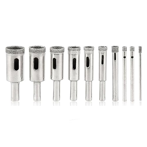 Juego de 10 brocas de diamante para vidrio y cerámica miniatura 1