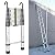 16.5ft Telescoping Ladder with 2 Detachable Hooks DIY Aluminum Extension Ladders for Home Indoor Outdoor, Portable Heavy Duty Ladder 330lbs Max Load 13 Steps 3.2ft Folded Height Easy to Transport