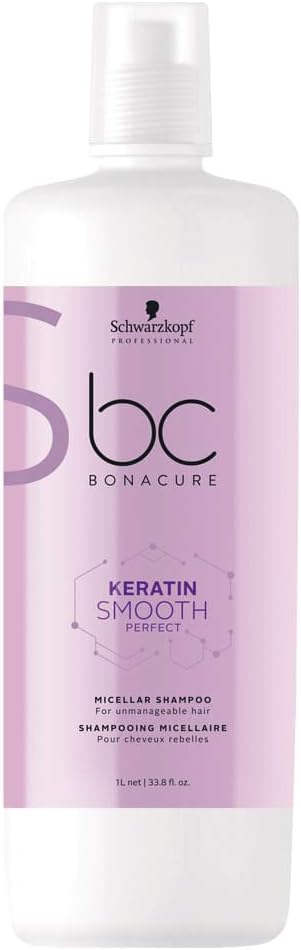 Schwarzkopf Professional Bonacure Frizz Away Shampoo with Babassu Oil For Men & Women | Cleansing & Smoothing Formula for All Hair Types (1 Ltr)