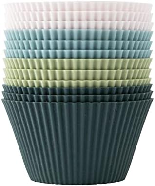 The Silicone Kitchen Reusable JUMBO Silicone Baking Cups - Non-Toxic, BPA Free, Dishwasher Safe (12 Pack, Jumbo)