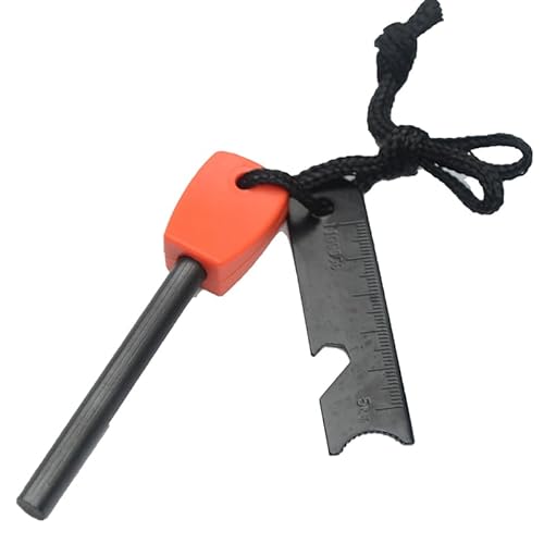 AIMALL Magnesium Flint Rod Stone Fire Starter Lighter Emergency Survival Camping Hiking, 2.76'' Bar with Scraper Tool