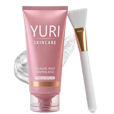 Collagen Mask, Collagen Night Wrapping Mask, Korean Skin Care Collagen Overnight Glass Skin Peel Off Face Mask,Reduce Fine Lines & Dullness (1pcs)