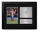 HWC Trading Julian Alvarez Atletico Madrid Gifts Printed Signed Autograph Picture for Soccer Fans and Supporters - US Letter Framed