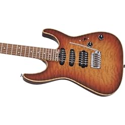 Charvel USA Select DK24 HSS 2PT CM QM Autumn Glow – Guitare Électrique Personnalisée - Les Beatles, Paul McCartney, John Lennon, RIngo Starr, George Harrison Charvel USA Select DK24 HSS 2PT CM QM Autumn Glow - Guitare Électrique Personnalisée – Image 5